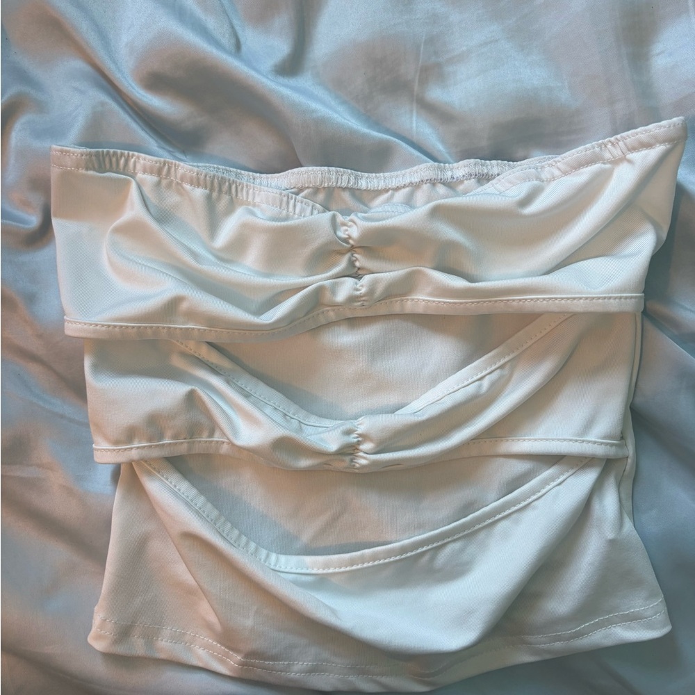 SHEIN White Ruched Bandeau